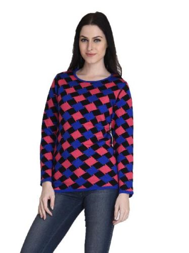 MSG Blue Woollen Regular Tops