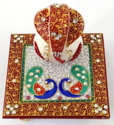 Marble Stone Ganesh Chowki