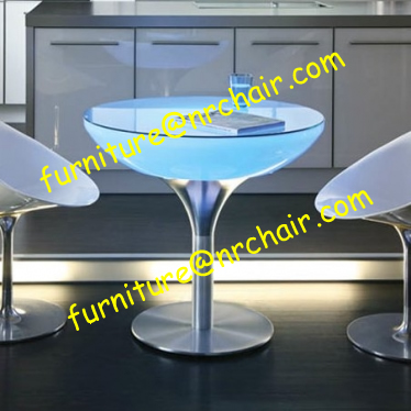 Acrylic LED Lounge Dining Table dia800*H750mm