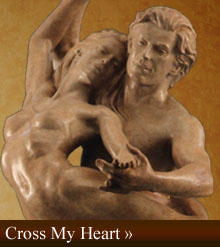 CROSS MY HEART Human Sculpture
