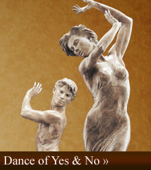 DANCE OF YES OR NO Human Sculpture