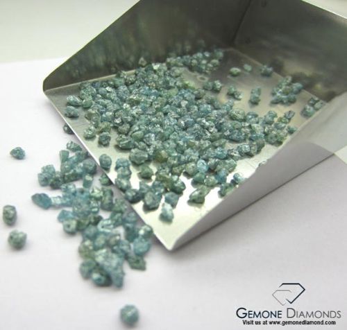 High Quality Opaque Clarity Natural Greenish Blue Rough Diamond Drilled Beads
