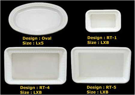 Plain Disposable Trays, Shape : Rectangular