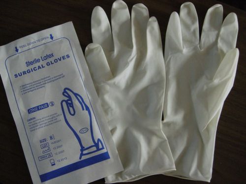 Disposable nitrile examination gloves