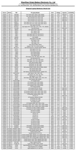 Genuine Original Laptop, Notebook Batteries