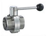 Sanitary Weld Butterfly Valve, Male Butterfly Valve