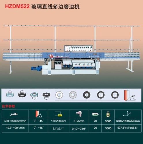 Glass Straight Multi Sides Edge Grinder