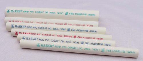 High Density Polyethylene Coated PVC Rigid Conduit Pipes, For Wire Feetings, Length : 3 Meters (10 Feet)