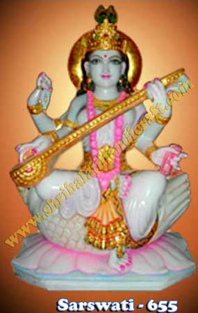 Saraswati Marble Statue