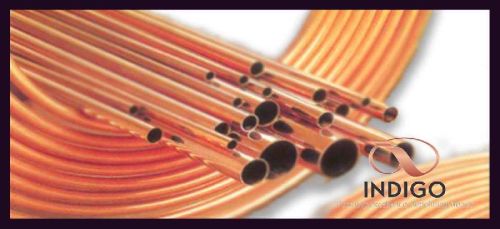 INDIGO Round Copper Pipes and Tubes, For Manufacturing Unit, Outer Diameter : 1/4' TO 3/4'