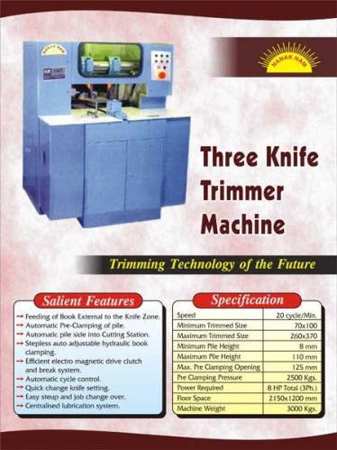 Three Knife Trimmer Machine