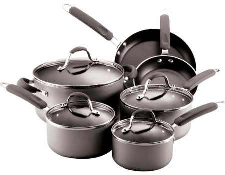 Coated Plain Non Stick Cookware, Color : Black