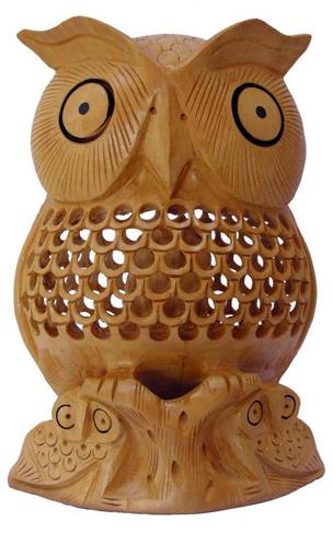 Ria International Undercut Owl Sculpture