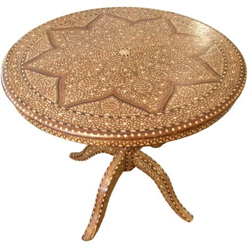 Bone Inlay Round Table