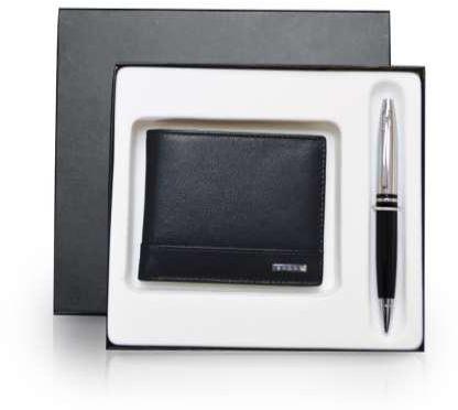 Cross Pen & Wallet Combo Set, For Gifting, Keeping, Pattern : Plain
