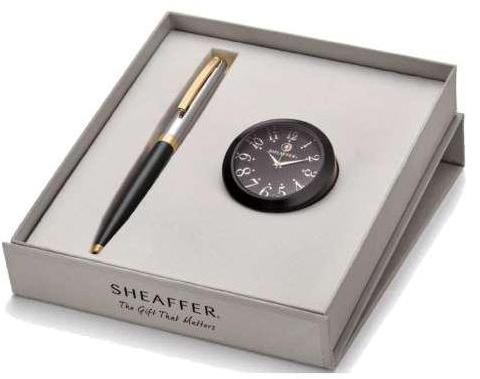 Sheaffer Table Clock With Pen