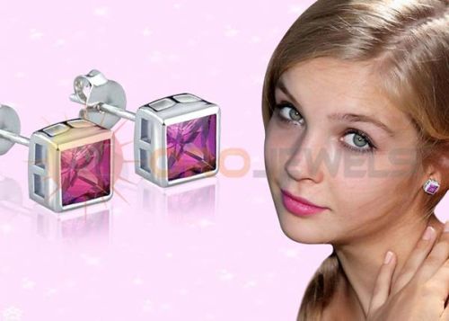 ORO JEWELS Big Gemstone Stud Earrings, Gender : Women's