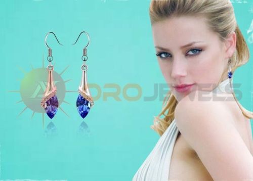 Gemstone Cz Studed Stylish Marquise Cut Earrings