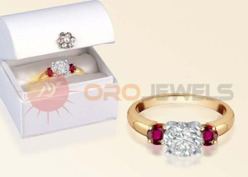 Gold Plated Gemstone CZ Studded Rings