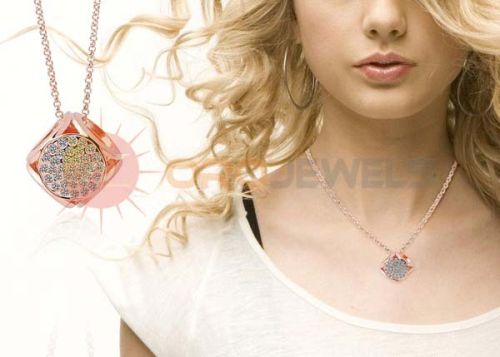 Rose Gold Plated Cz Sudded Pendants, Gender : Women's