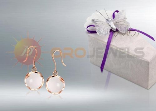 ORO JEWELS Rose Gold Plated Earrings, Gender : Women's