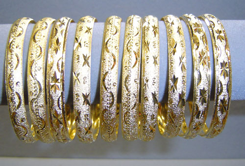 Plated Diamond Cut Bangles