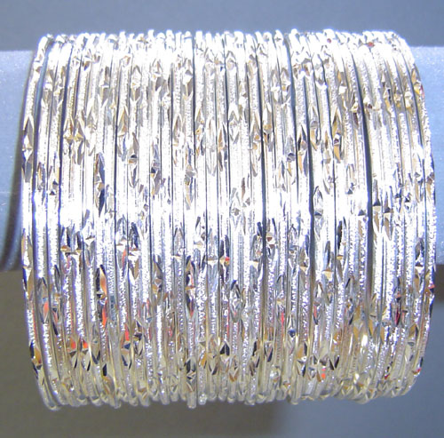 Plated Diamond Cut Bangles