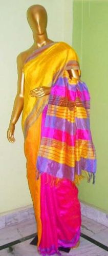 Handloom Silk Saree, Color : Multi