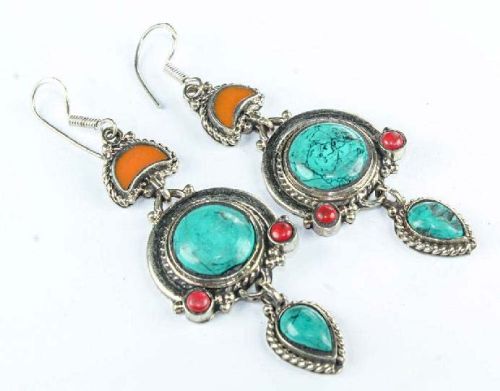 Antique Tibetan Earrings