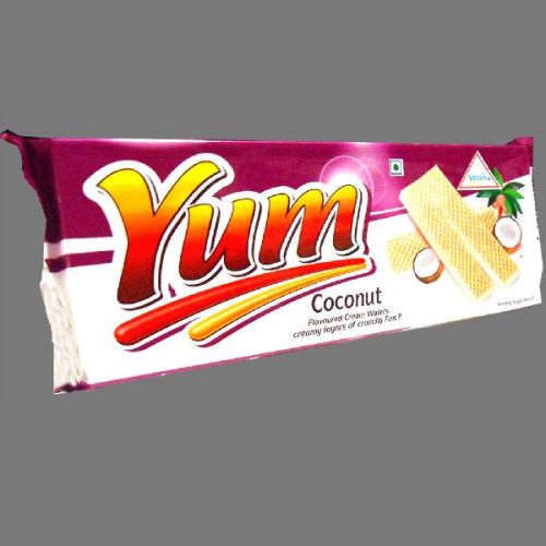 Soft Coconut Yum Cream Wafers, Packaging Type : Bag, Box, Bulk, Family Pack, Gift Packing, Sachet