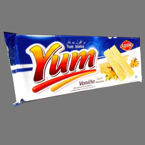 Soft Vanilla Yum Cream Wafers, Packaging Type : Bag, Box, Bulk, Family Pack, Gift Packing, Sachet