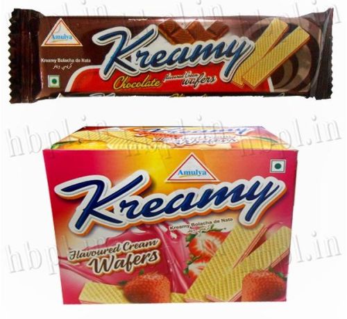 Soft Cream Wafers, Packaging Type : Bag, Box, Bulk, Family Pack, Gift Packing, Sachet, Single Package