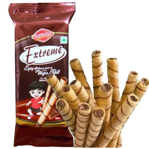 Aamulya Soft Chocolate Wafer Rolls, Shelf Life : 24 Months