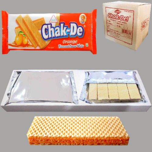 Aamulya Wafers Orange, Certification : FDA, GMP, HACCP, ISO, Halal Certifications