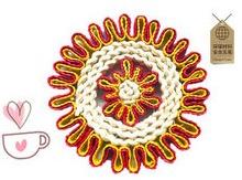 Hand Woven Wheat Straw, Corn Husk Cup Coasters Set