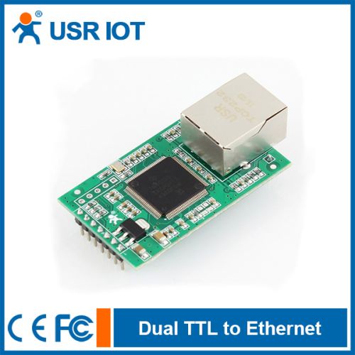 Pin Type Dual Serial UART To Ethernet Module