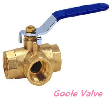Manual Three Way Brass Ball Valve