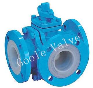 Pfa Lined Three Way Ball Valve