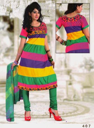 Cotton Anarkali Dress Materials