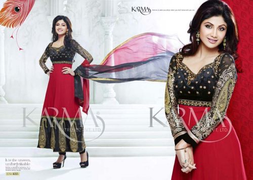 Karma - Back By Popular Demand - Exclusive Designer Semi Stitched Long Anarkalis