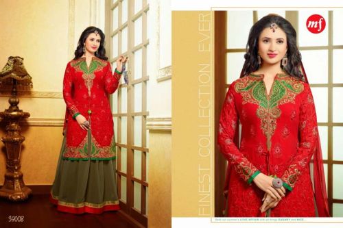 Mf- Hanika - Premium Designer Georgette Semi Stitched Straight Suits