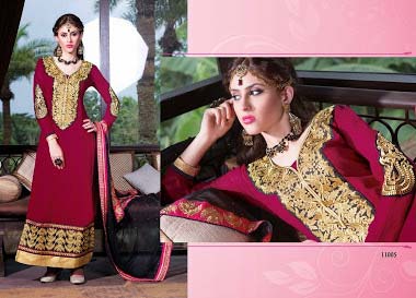 Rose – Designer Embroidered Georgette Straight Suits