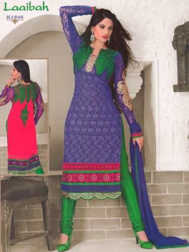 Shiffli Work Designer Georgette Dress Materials