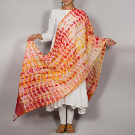 Shibori Cotton Dupatta, Feature : Easily Washable, Impeccable Finish