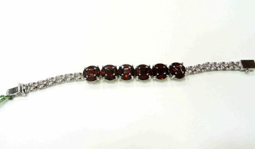 925 Sterling Silver Gemstones Bracelet