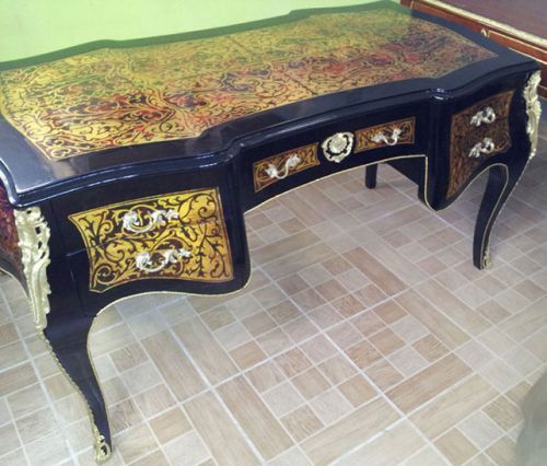 Antique Black Writing Desk, Brand Name : MobiLusso
