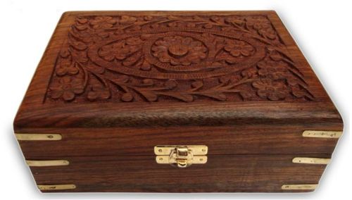 GALAXIA Wooden Box, Color : BROWN