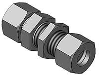 Metal Straight Bulkhead Couplings, For Hydraulic Pipe