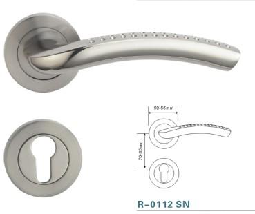 Zinc Alloy Door Handle On Rose