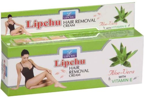 Lipchu Aloe Vera Hair Removal Cream, For Home, Parlour, Packaging Type : Plastic Tube